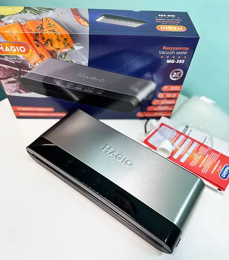 Сенсорный вакууматор MAGIO MG-385 вакуумный упаковщик автоматический и ручной режим 120 Вт - фото 5