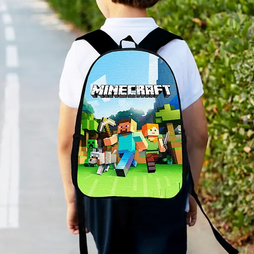 Рюкзак дитячий майнкрафт "Minecraft" 34х27см, міський ранець для хлопчика з принтом (00310)