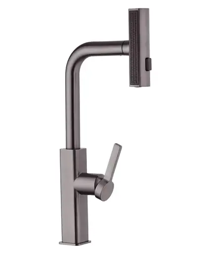 Змішувач для кухні з висувним виливом Kroner KRP Edelstahl Klassisch - PVD03918 (CV032499) - фото 3