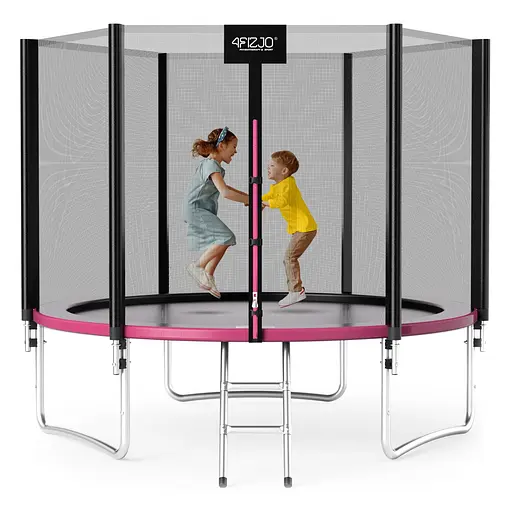 Батут с наружной сеткой 4FIZJO Classic 10FT 312 см Black/Pink (P-5907739314567) - фото 1