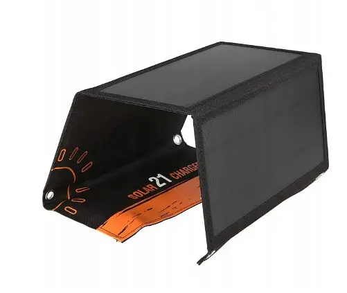 Солнечная панель Solar panel Y11020U 21W + 2xUSB Зарядное устройство (Черный)