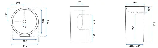 Умивальник Rea Estera монолітний білий REA-U0756, Білий - фото 6