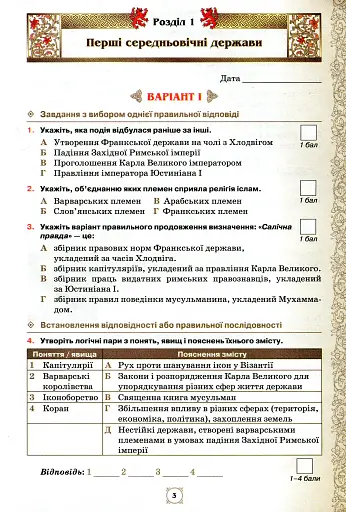 Всесвітня історія. 7 клас. Мої досягнення. Тематичне оцінювання - фото 2