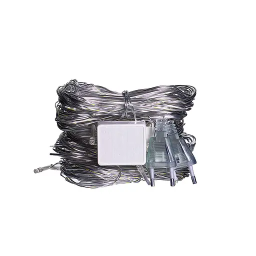 Новогодняя гирлянда штора GarlandoPro 2х2 м 80 LED гирлянда белый провод Белый свет ZWM2280LEDW - фото 3