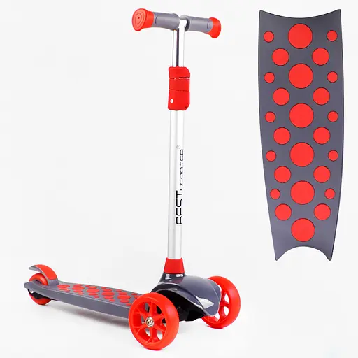 Самокат Best Scooter 30х11.5х63-80 см Червоно-сірий 000231312 - фото 2