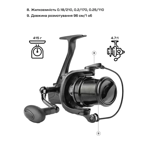 Катушка Brain Distanza 5000S 9+1BB - фото 9