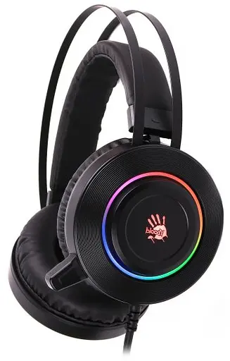 Навушники Bloody G521 Black підсвічування USB накладні кабель 1.8 м