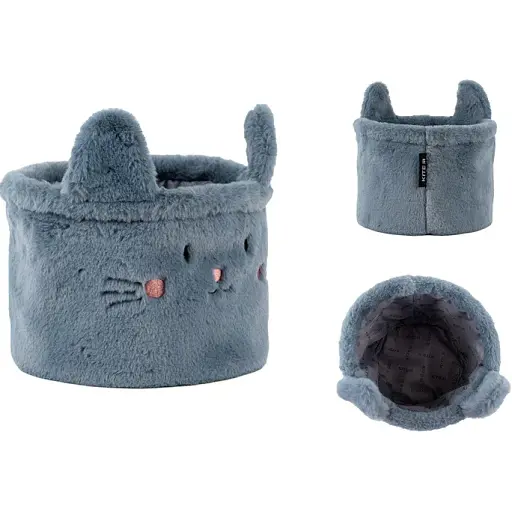 Кошик для зберігання Kite Cute Cat 20х16 см плюшевий (K24-3100S-2)  - фото 2