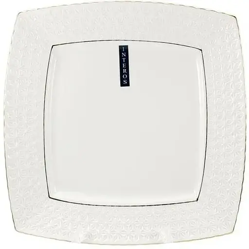 Тарілка Interos Снігова Королева порцелянова біла мілка квадратна 16.5 см 222816-А