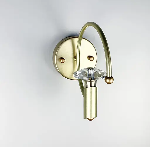 Декоративне бра з кришталевою лампочкою Line F колір корпусу золотий - фото 2