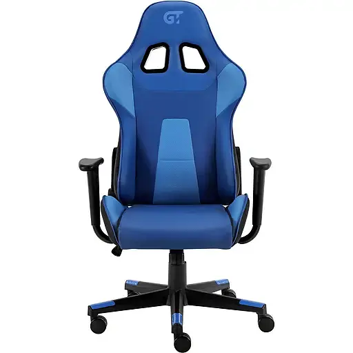 Геймерское кресло GT Racer черное с синим (X-2317 Black/Dark Blue) - фото 1