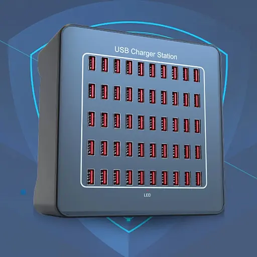 Зарядна станція ILEPO багатопортова на 50 USB портів 250 Вт / мережевий мультизарядний пристрій (19015) - фото 5