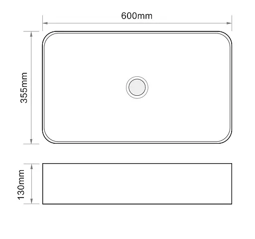 Умивальник накладний Mixxus Premium Quadro-0106 600x355x130 мм MP6523, Білий - фото 5
