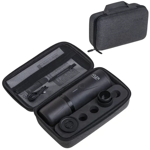 Портативная кофеварка Adler AD 4400 аккумулятор 7500 мАч давление 20 бар питание от USB для молотого кофе и капсул Nespresso - фото 7