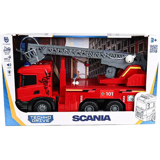 Автомобиль TechnoDrive Super Big Truck Пожарная машина Scania (5005KS) - фото 9