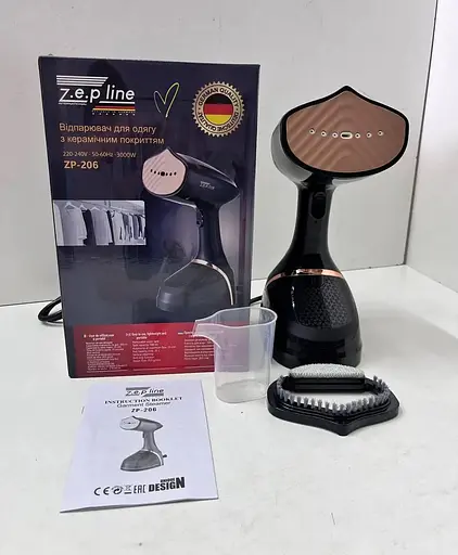 Ручний вертикальний відпарювач Zepline ZP-206 з керамічним покриттям 3000 Вт для одягу 4500 мл Чорний - фото 8