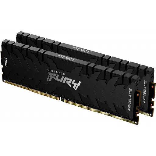 Модуль памяти Kingston Fury DDR4 16Gb (2x8) Kingston Renegade Fury Black 3200Mhz (KF432C16RBK2/16) Б/у - фото 1