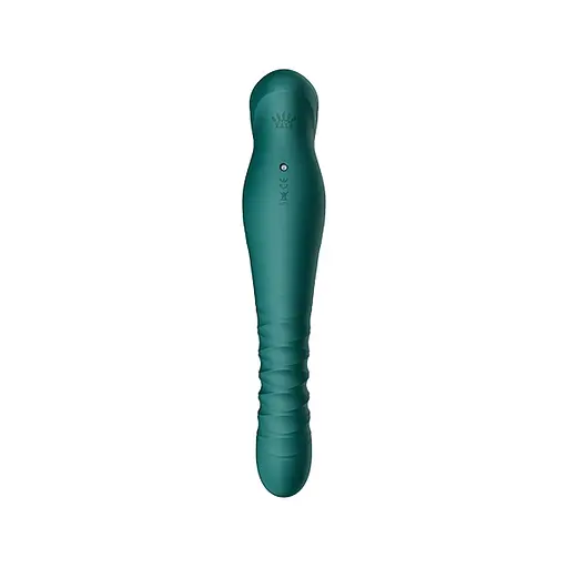 Вібратор Zalo King Vibrating Thruster 30.2 см зелений - фото 3
