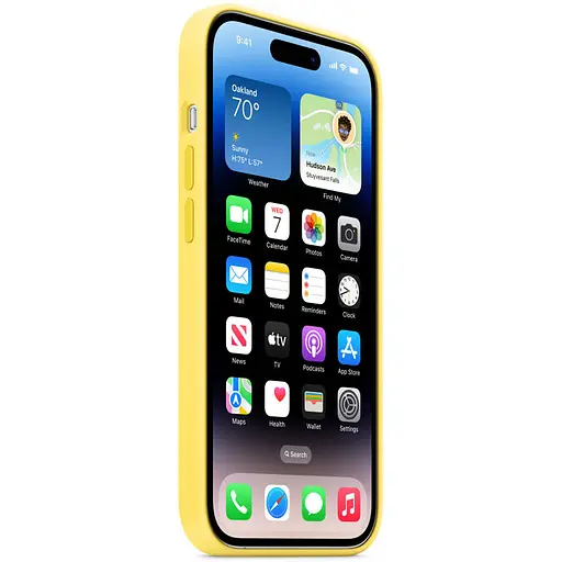 Чохол Silicone case AAA with Magsafe для Apple iPhone 14 Pro 6.1 Жовтий/Canary Yellow - фото 3