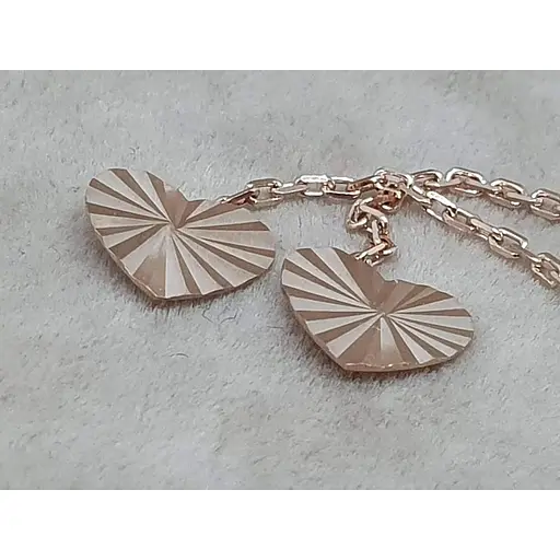 Золоті сережки-протяжки Favoritum Сердечка. 210083_А - фото 4