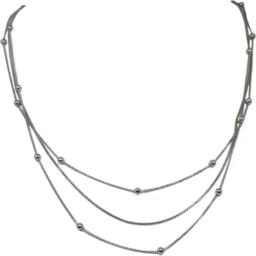 Срібне кольє Аметист Кульки 010163РШ 45