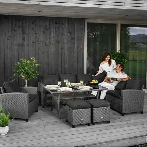 Набор садовой мебели Di Volio Rossano серый/графитовый - фото 3