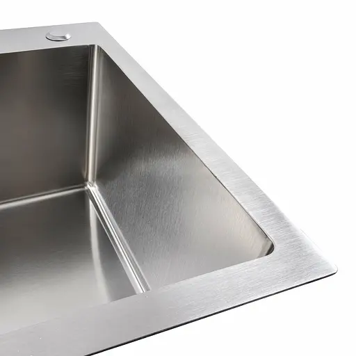 Кухонная мойка Platinum Handmade 650x450x220 (толщина 3,0/1,5 мм корзина и дозатор в комплекте), Нержавеющая сталь - фото 8