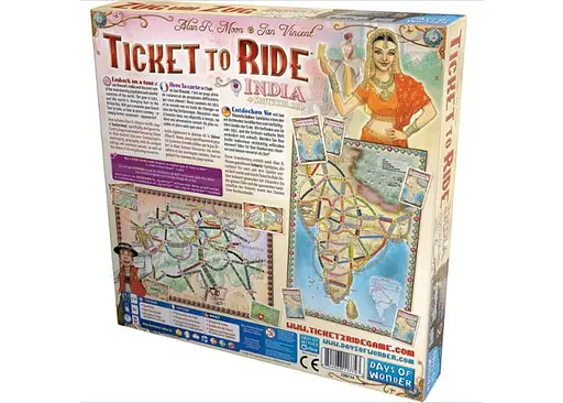 Настольная игра Days of Wonder Билет на поезд - Коллекция карт №2: Индия и Швейцария (Ticket to Ride - Map Collection 2: India & Switzerland) (англ.) (DOW720114) - фото 3