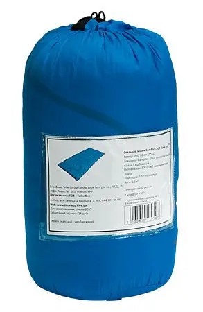 Спальный мешок Time Eco Comfort-200 синий - фото 4