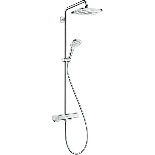 Душова система Hansgrohe Croma E Showerpipe 280 1jet EcoSmart з термостатом 27660000, Хром - фото 1
