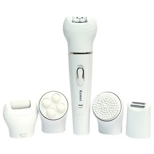 Эпилятор аккумуляторный Kemei KM-2199 5в1 Белый - фото 4
