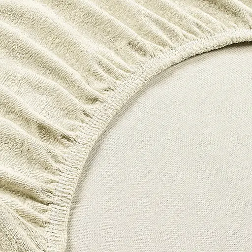 Простирадло махрове на резинці Home Line 140x200х20 см бежевий (193954) - фото 2