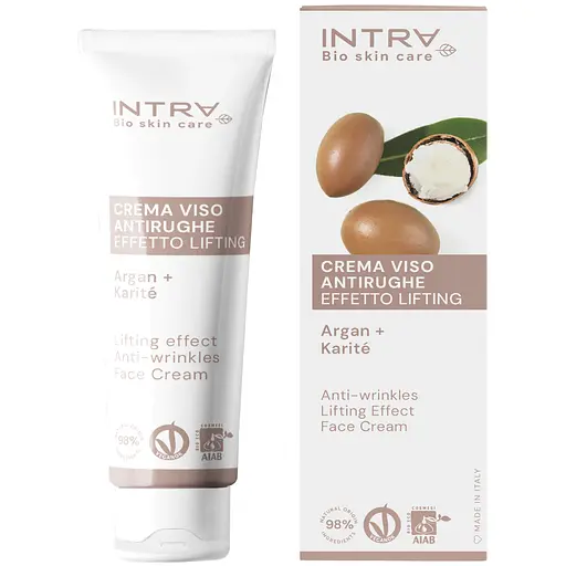 Крем для обличчя Intra Bio Skin Care Argan & Shea Butter Anti-Wrinkle з ліфтинг-ефектом проти зморшок для зрілої шкіри 50 мл