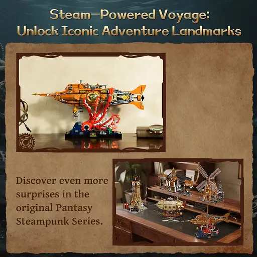 Конструктор Pantasy Steampunk- Наутилус (85029) - фото 7