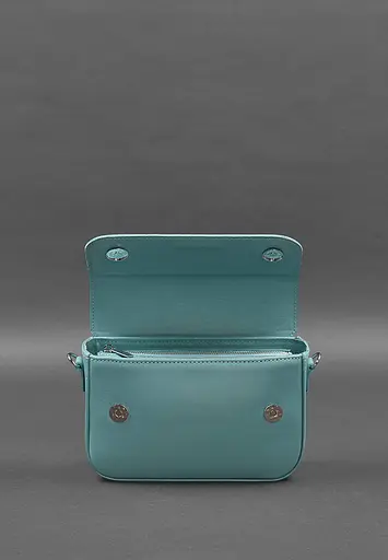 Женская кожаная сумка Mary бирюзовая - фото 4