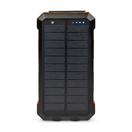 Повербанк з сонячною панеллю 20000mAh Power Bank Kraft KPB-U2230WFCSL Orange бездротова зарядка LED-ліхтар (43-00064)