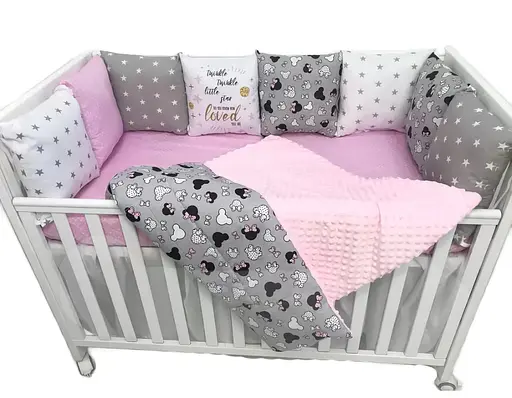 Дитячий набір Moontime у ліжечко "Міккі рожеві" - фото 1