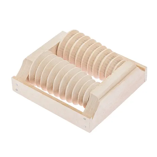 Масажер для стоп дерев'яний для профілактики плоскостопості та рефлекторного масажу на 2 ролики на одну ногу, Woodly 87039 - фото 6