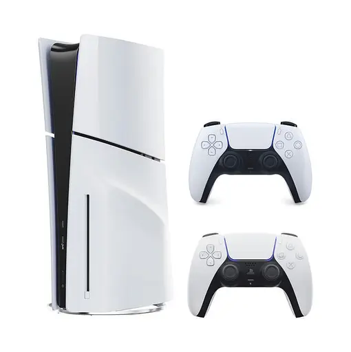 Консоль Sony PlayStation 5 Slim Blu-ray 1TB + 2 Геймпада бездротових DualSense White + гарантія Б/В - фото 1