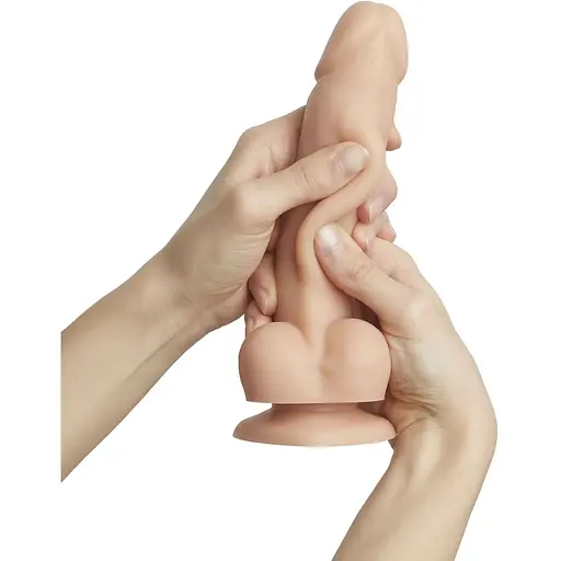 Реалістичний фалоімітатор Strap-On-Me Sliding Skin Realistic Dildo Vanille - L - фото 2