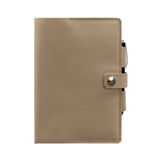 Кожаный блокнот (Софт-бук) 4.0 светло-бежевый - фото 7