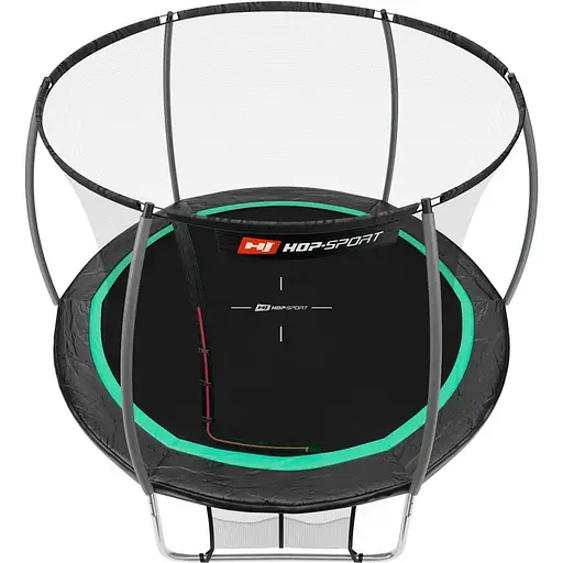 Батут Hop-Sport Premium 10ft (305см) чорно-зелений з внутрішньою сіткою - фото 2