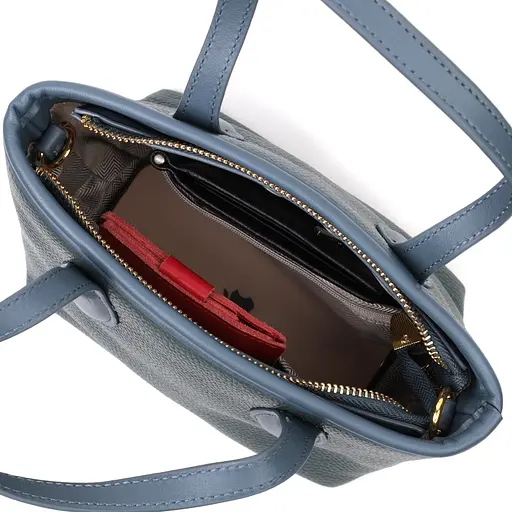 Сумка Vintage с двумя ручками из натуральной кожи 19х14.5х12 см sum0029029 - фото 6