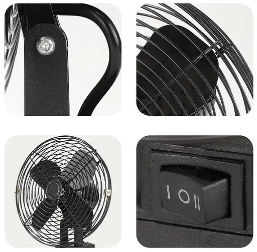 Вентилятор бездротовий VAP-8-1 FK-VL-801 метал 8" (2 акумулятори) 21V Чорний - фото 2