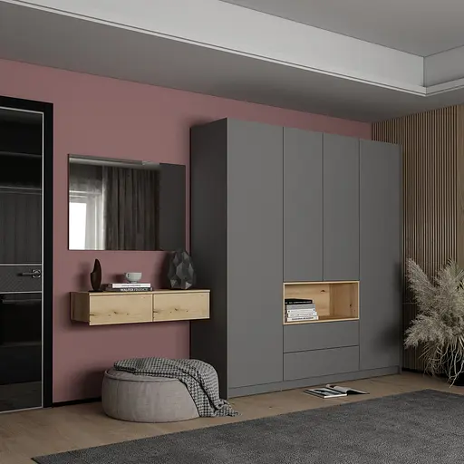 Комплект мебели Doros Левия + зеркало Дуб Эвок 100х32х100 (42005239) - фото 6