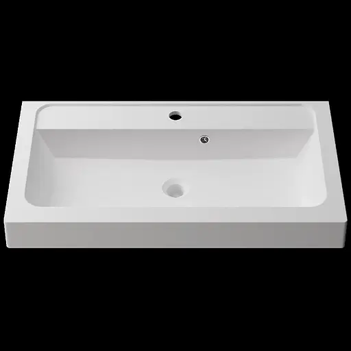 Раковина матова врізна Amidicon Pandora 80 800x430 з литого каменю PANDORA_80_MAT, Білий матовий - фото 1