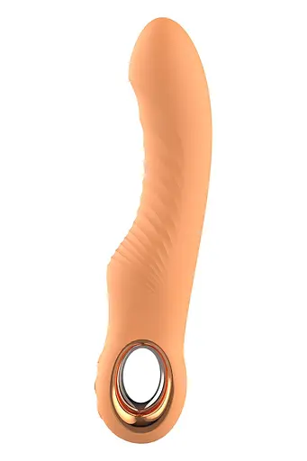 Вибратор Dreamtoys Glam Flexible Ribbed Vibe 22 см оранжевый - фото 2