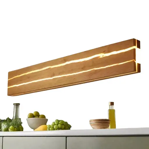 Дерев'яне настінне бра 50 см