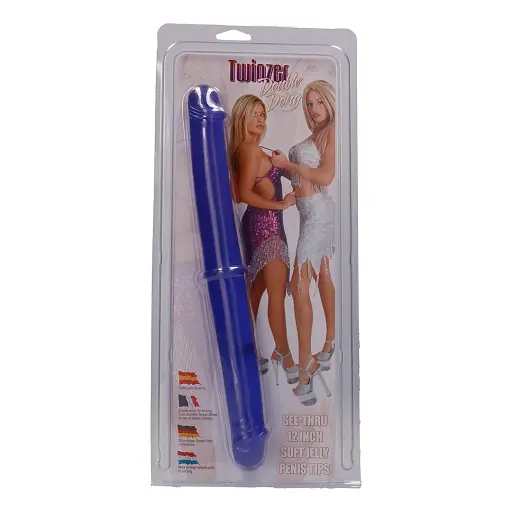 Двухсторонний фаллоимитатор Twinzer Double Dong 12 inch 32 см фиолетовый - фото 2