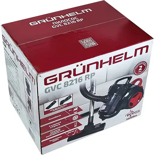 Пылесос Grunhelm Eco Power GVC8216 RP красный (138187) - фото 9